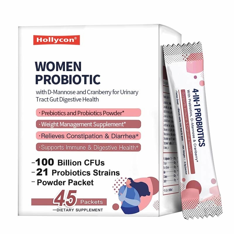 OEM Women Probiotic With D-Mannose And Cranberry For Urinary Tract Gut Digestive Health Prebiotics And Probiotics Powder