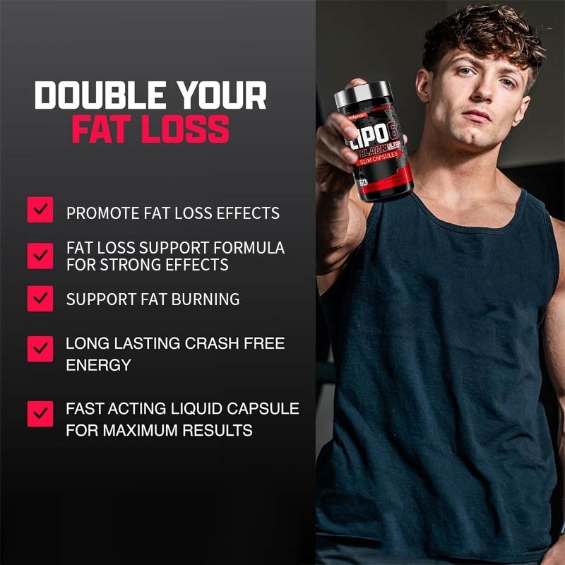 OEM Private Label Lipo-6 Black Ultra Concentrate Slim Capsules Thermogenic Energizing Fat Burner Supplement