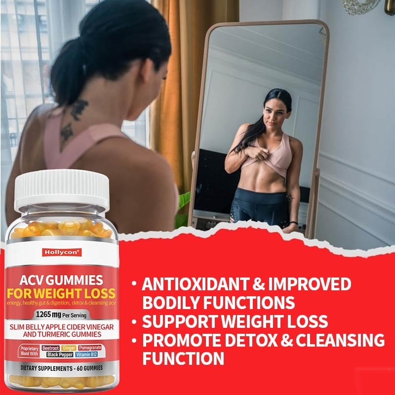 ACV Gummies For Weight Loss Healthy Gut Digestion Support Slim Belly Apple Cider Vinegar And Turmeric Gummies