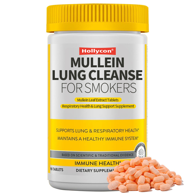 Mullein Lung Cleanse For Smokers Mullein Leaf Extract Tablets Respiratory Health & Lung Support Supplement