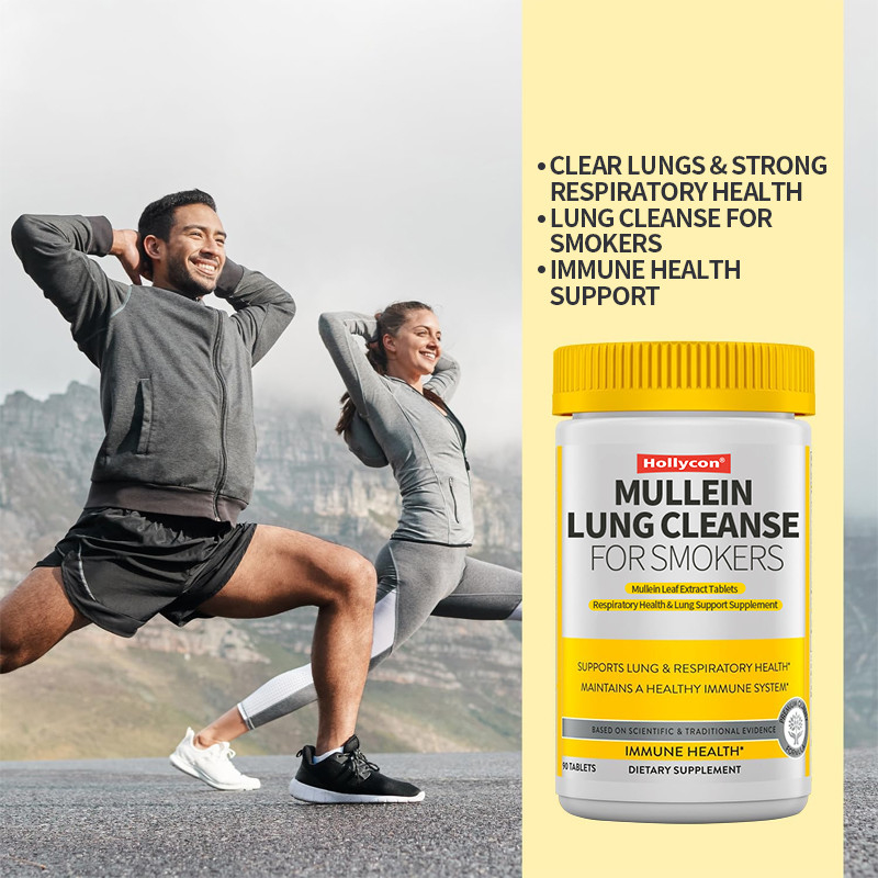Mullein Lung Cleanse For Smokers Mullein Leaf Extract Tablets Respiratory Health & Lung Support Supplement