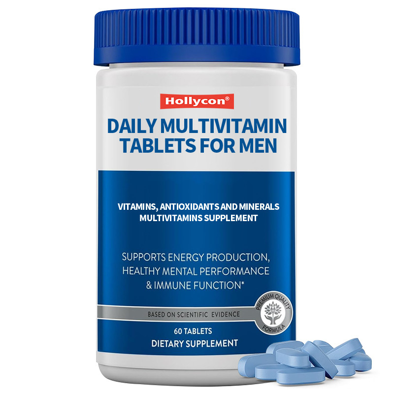 Private Label Daily Multivitamin Tablets For Men Vitamins, Antioxidants And Minerals Mens 50+ Multivitamins Supplement