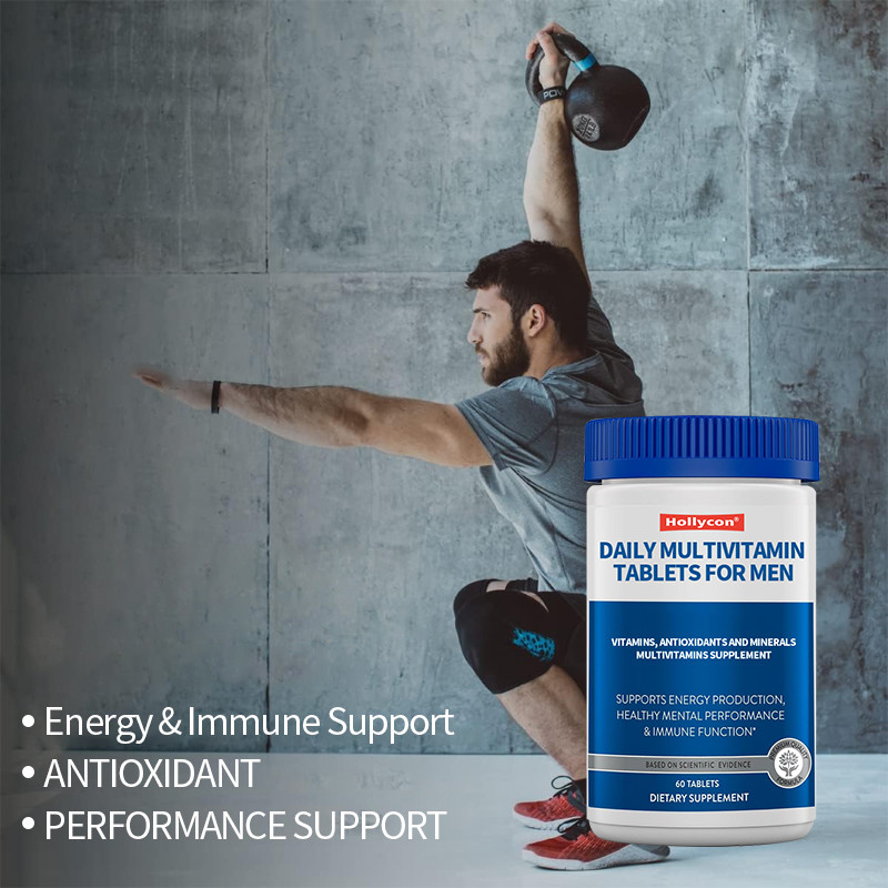 Private Label Daily Multivitamin Tablets For Men Vitamins, Antioxidants And Minerals Mens 50+ Multivitamins Supplement