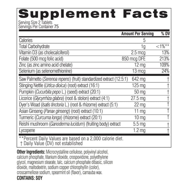 OEM Saw Palmetto Tablets For Men Prostate Supplement Prostate Health & Male Reproductive Health Tablets