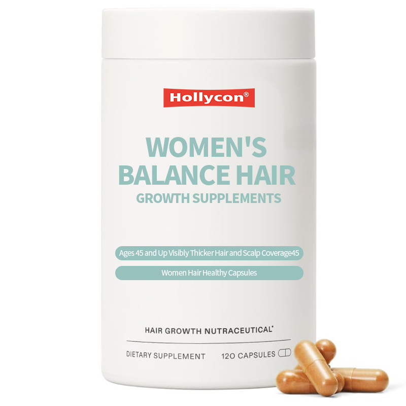 Private Label Women'S Balance Hair Growth Supplements Ages 45 And Up Visibly Thicker Hair And Scalp Coverage Women Hair