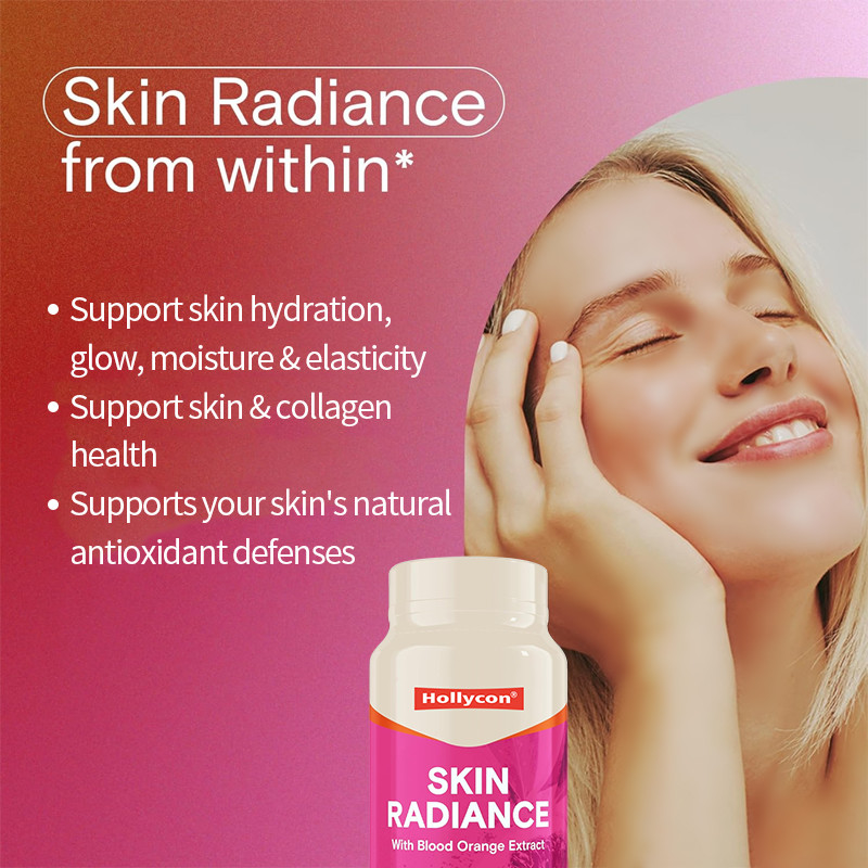 OEM Skin Radiance Capsules Blood Orange Extract Collagen Skin Supplement Vitamin C  Vitamin E Capsules