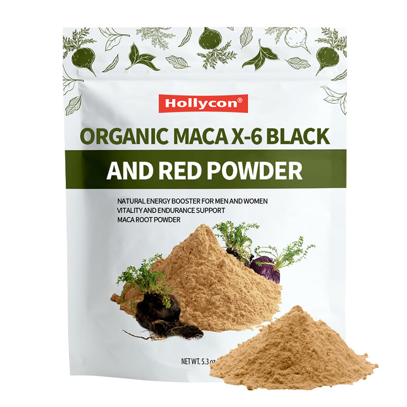 Organic Maca X-6 Black And Red Powder Natural Energy Booster For Men And Women Maca Root Powder