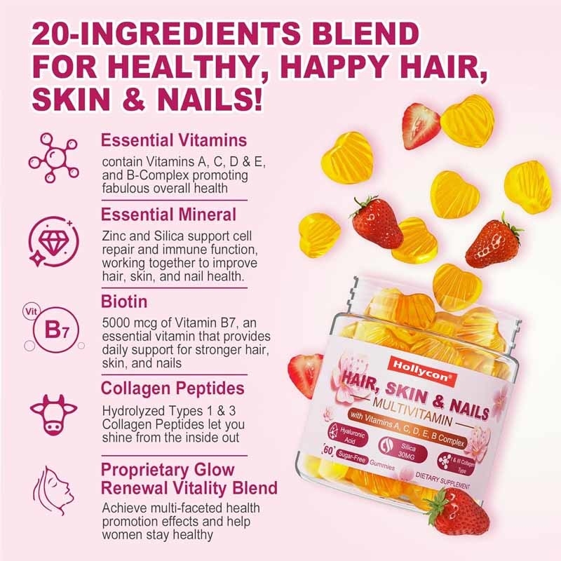 OEM & ODM Support Gummy Natural Ingredients for Women Multivitamin Sugar-Free Gummies