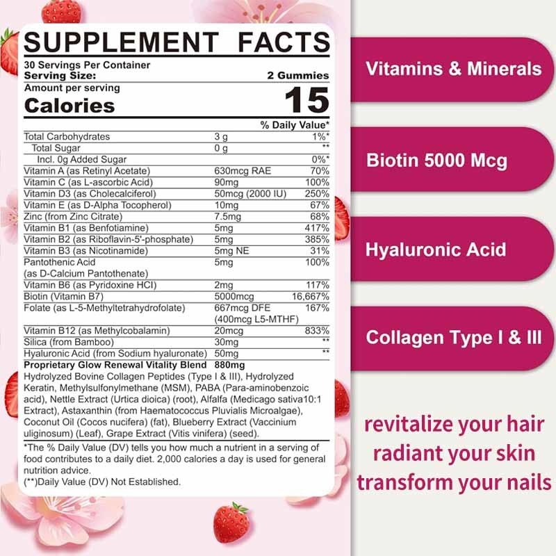 OEM & ODM Support Gummy Natural Ingredients for Women Multivitamin Sugar-Free Gummies