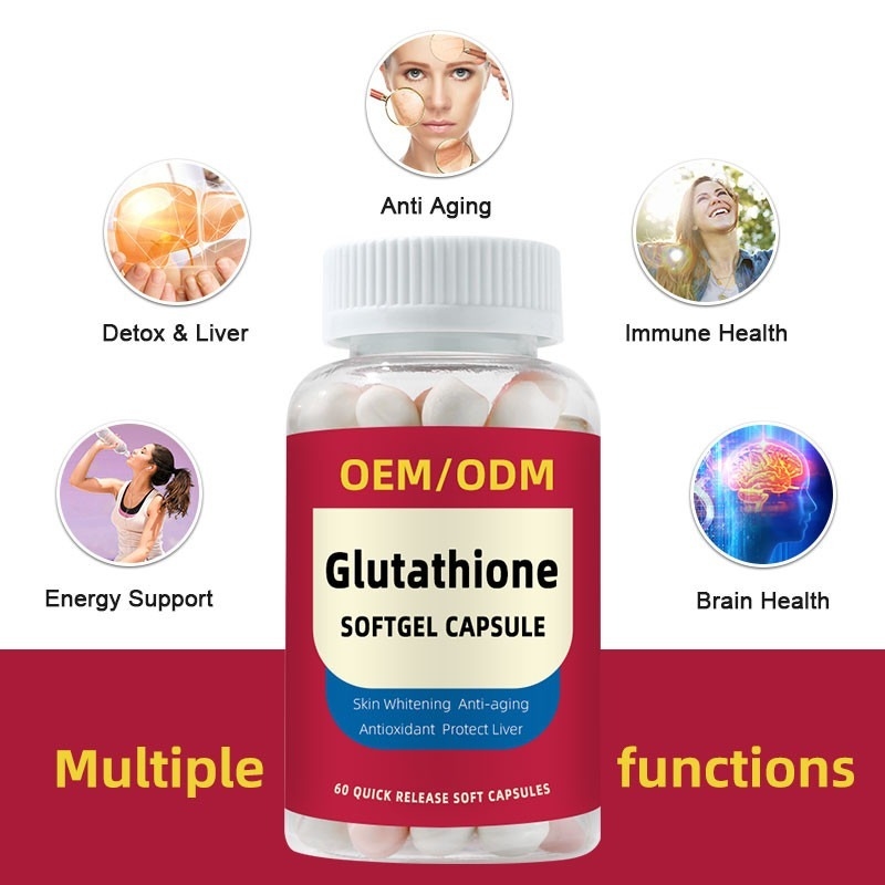 OEM Private Label Vitamin C 1500mg L-Glutathione Tablets For Skin Whitening Softgel