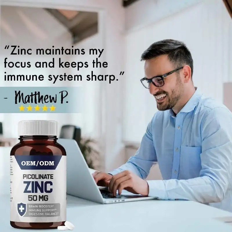 OEM Zinc Picolinate 30mg Well Absorbed Supplement For Growth Immune Function Capsules