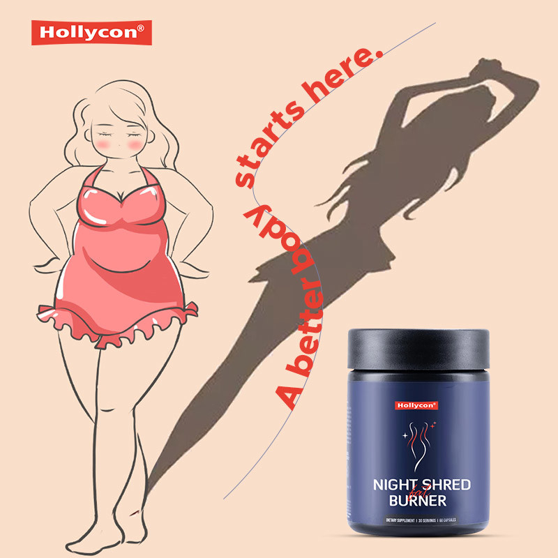 Night Shred Fat Burner and Natural Sleep Support Fast Lose Weight Appetite Suppressant Slimming Capsules