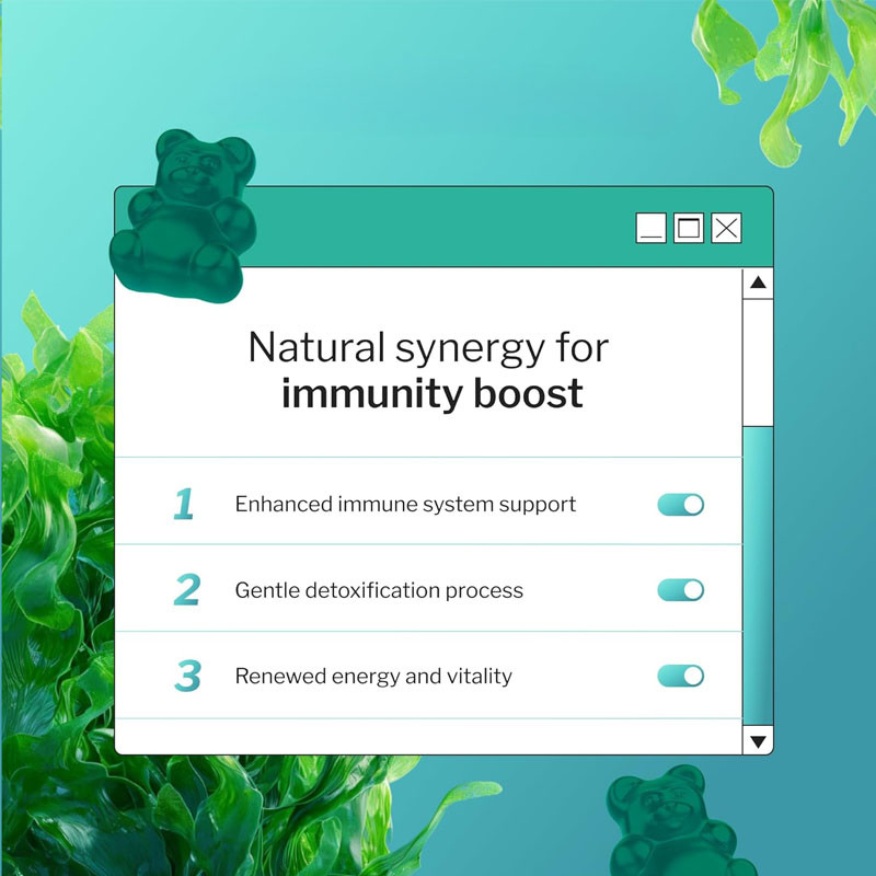 OEM Support Gut Health Immune Energy Detox Thyroid for Women Men Sea Moss Gummies