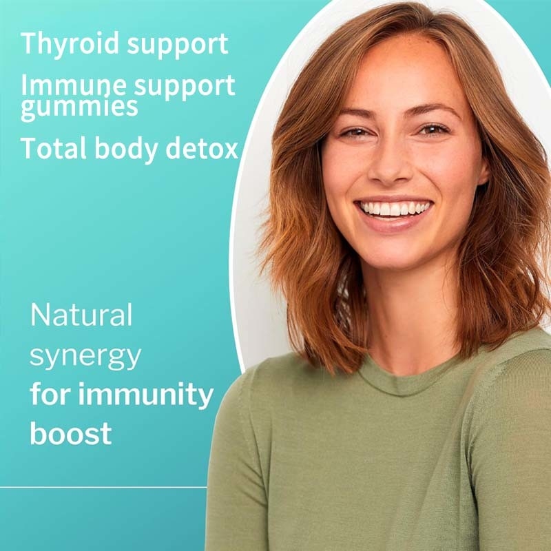 OEM Support Gut Health Immune Energy Detox Thyroid for Women Men Sea Moss Gummies