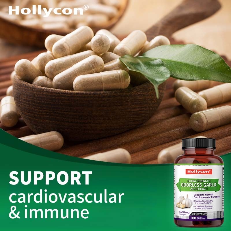 OEM Support Organic Odorless Garlic Extract Antioxidant for Adult Garlic Vegan Capsules