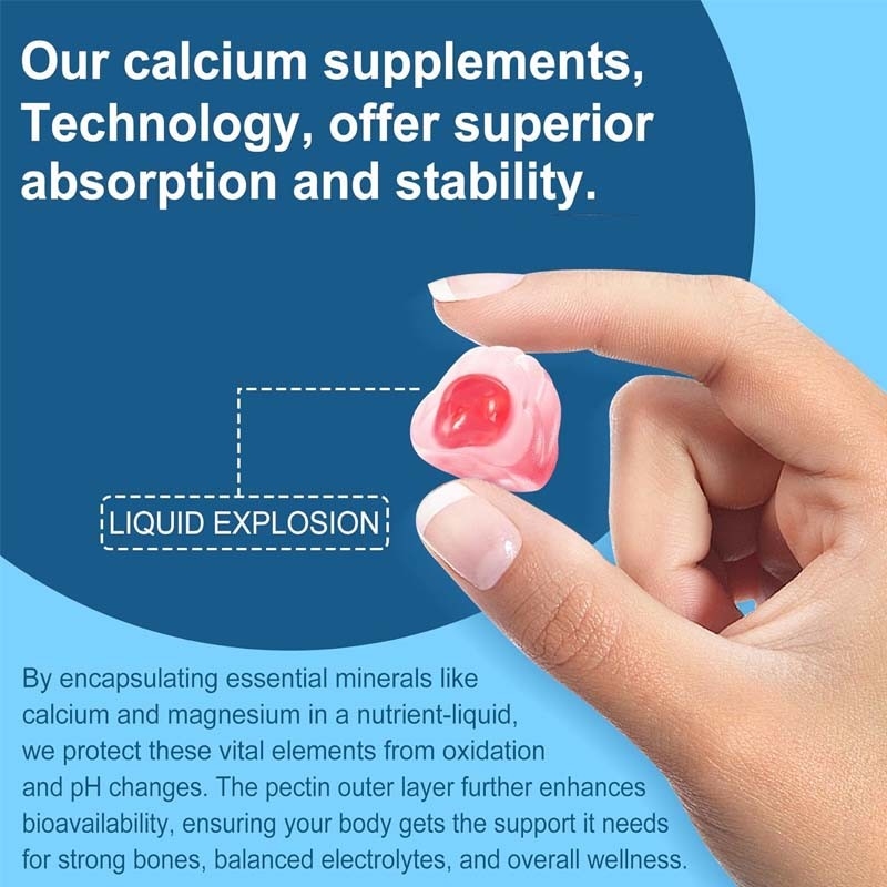 OEM Support Bones Muscle Immune Health Vitamin D3 for Adult Calcium Citrate Gummies