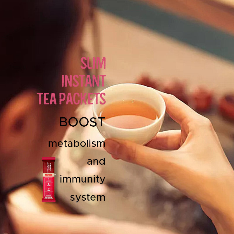 Slimming Instant Tea Packets For Diet Support Oolong tea Vitamins Garcinia On-the-go Instant Sticks