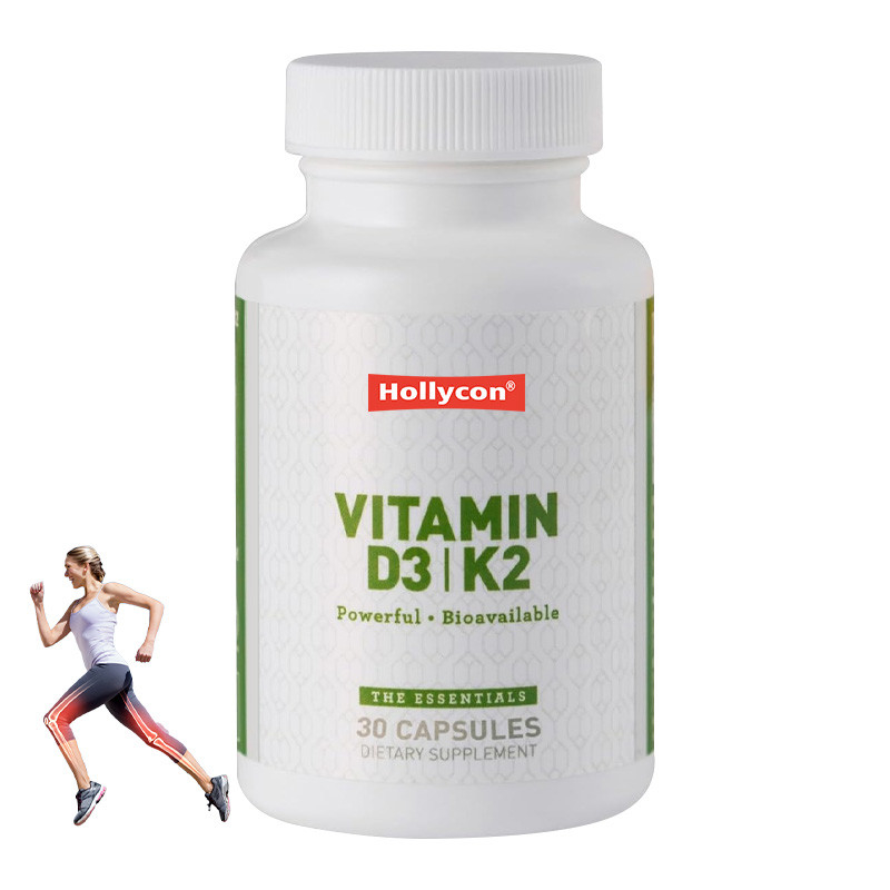 OEM  Vegan Immune Support Vitamin D3+K2 MK7 Dietary For Adults Vitamin D3 K2 Capsules
