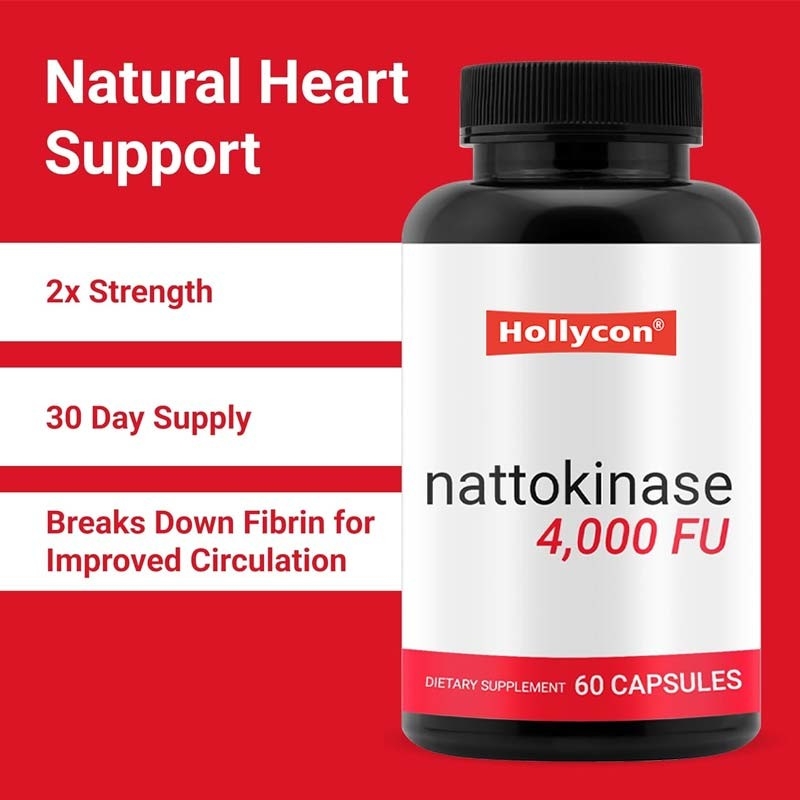 OEM Organic 4000 FU Per Serving Heart Health Support For Adults Nattokinase Capsules