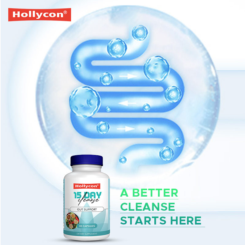 OEM Hollycon 15 Day Cleanse Capsules Gut and Colon Senna Leaf Support Gut Cleanse Detox