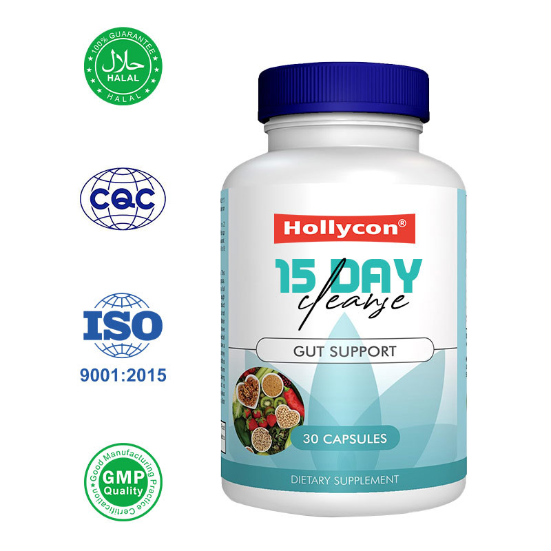 OEM Hollycon 15 Day Cleanse Capsules Gut and Colon Senna Leaf Support Gut Cleanse Detox