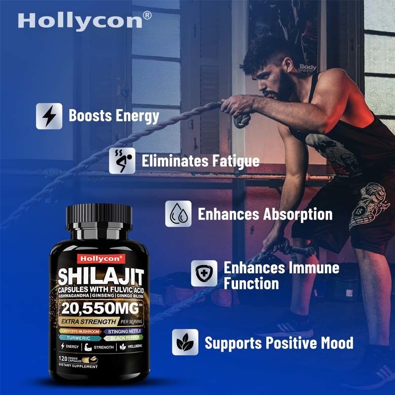 Shilajit Capsules 85+ Trace Minerals Energy And Immune Support For Men And Women