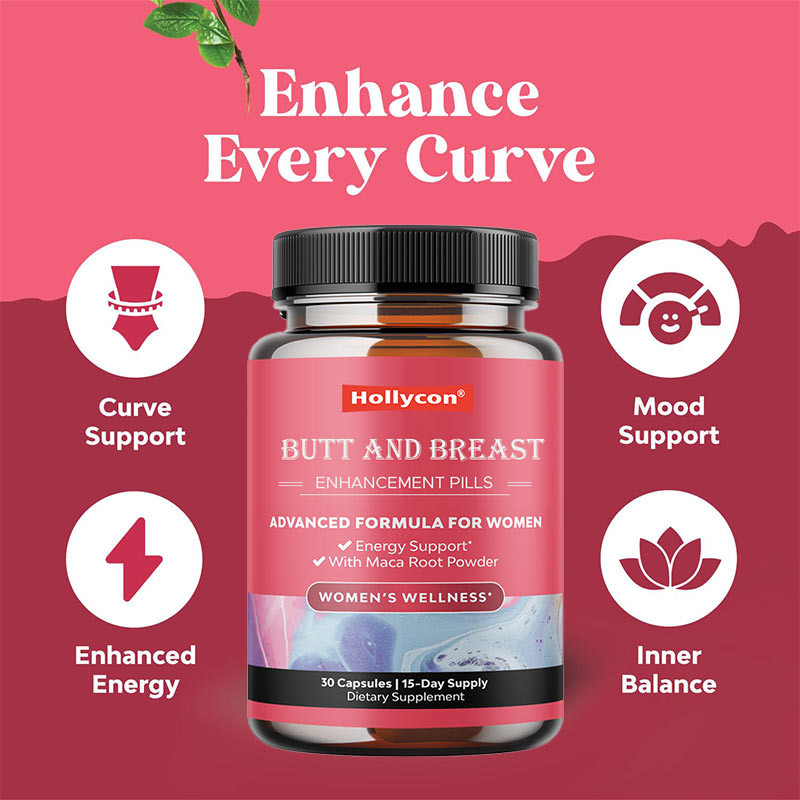 Butt Breast Enhancement Pills Support Body Curves Saw Palmetto Horny Goat Weed
