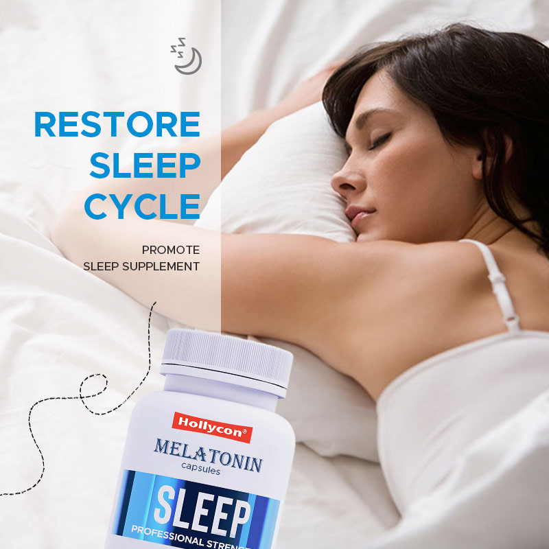 Supplier Melatonin Capsules Sleep Aid for Adults Promote Sleep Supplement with Magnesium Glycinate