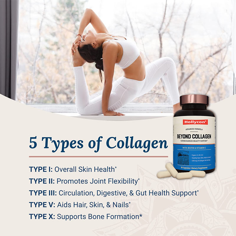 Multi Collagen Capsules Types I II III V X Vitamin Supplement For Hair Skin Nails