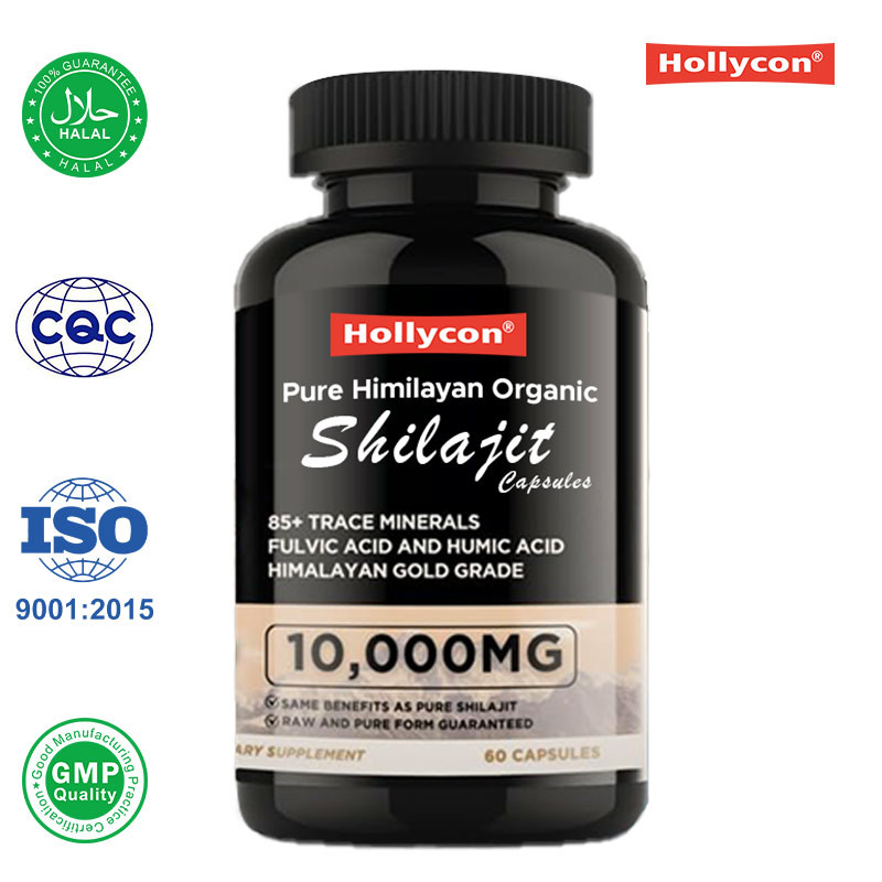 OEM Pure Himilayan Organic Shilajit Capsules Antioxidants Support Energy Immune Stress Relief