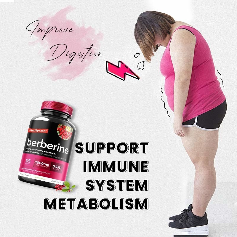 OEM Berberine Capsules Berberin HCL Appetite Suppressant Supplement Slimming Pills For Losing Weight