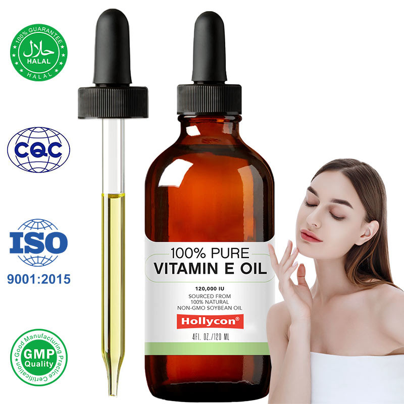 OEM 100% Pure Vitamin E Oil Drops for Skin Rejuvenation and Scar Prevention
