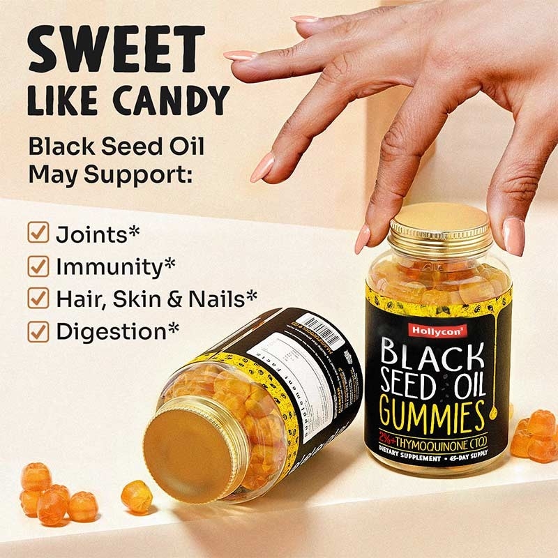 OEM Black Seed Oil Gummies For Joints Support 500mg Black Seed Oil Gummies