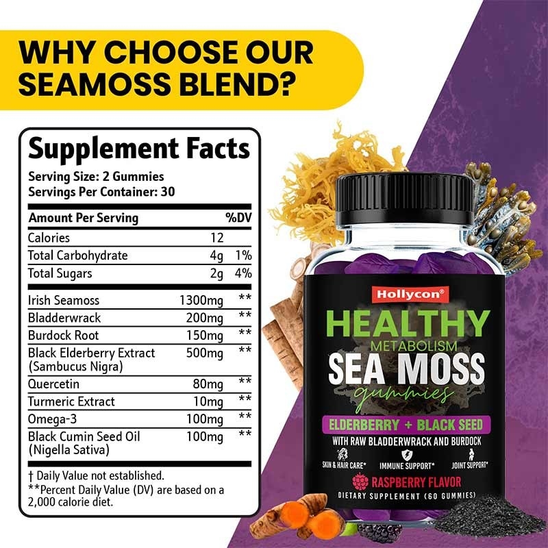 Sea Moss Gummies For Strong Hair Irish Sea Moss Gummies For Immune Support