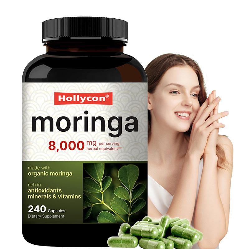 Organic Moringa Leaf Powder Supplement Moringa Leaves Extract OEM Skin Health Immune Antioxidant