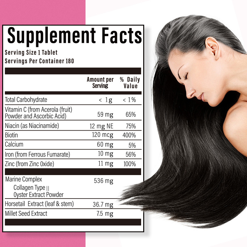 Hair Growth Tablets 120mcg Biotin Hair Growth Product For Hair Growth