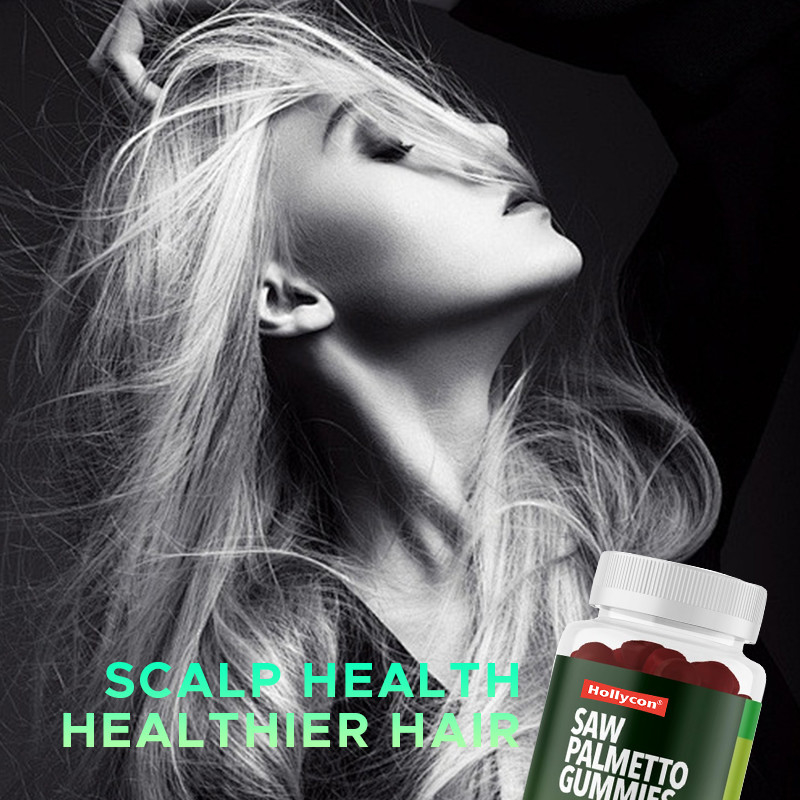 Saw Palmetto Gummies For Scalp Health 75mg Saw Palmetto Extract For Hair Support