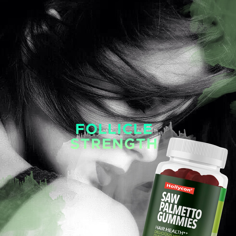 Saw Palmetto Gummies For Scalp Health 75mg Saw Palmetto Extract For Hair Support