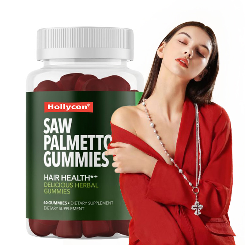 Saw Palmetto Gummies For Scalp Health 75mg Saw Palmetto Extract For Hair Support