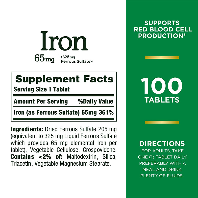 Iron Tablet For Cellular Energy Support Iron Tablets For Red Blood Cell Production