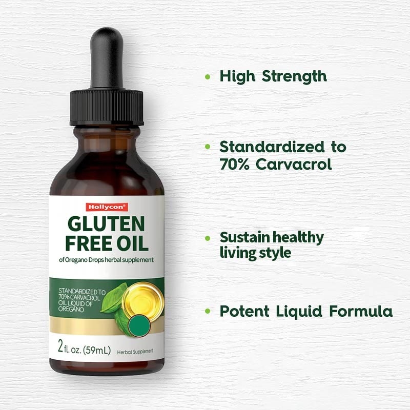 Gluten Free Oil Of Oregano Drops Herbal Supplement For Healthy Living Style