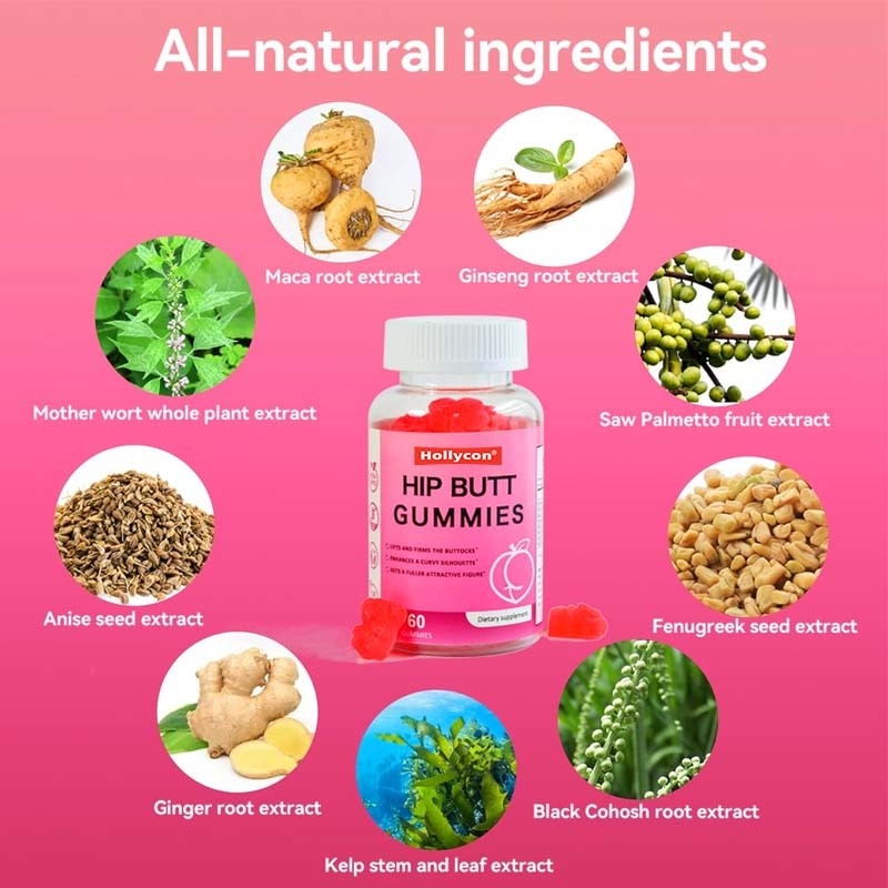 OEM Hip Butt Gummies For Women Butt Enhancing Supplement For Butt Lift