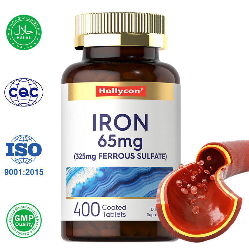 OEM Iron Tablets Iron Ferrous Sulfate 365mg For Red Blood Cell Production