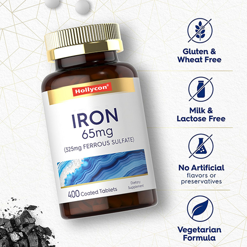 OEM Iron Tablets Iron Ferrous Sulfate 365mg For Red Blood Cell Production