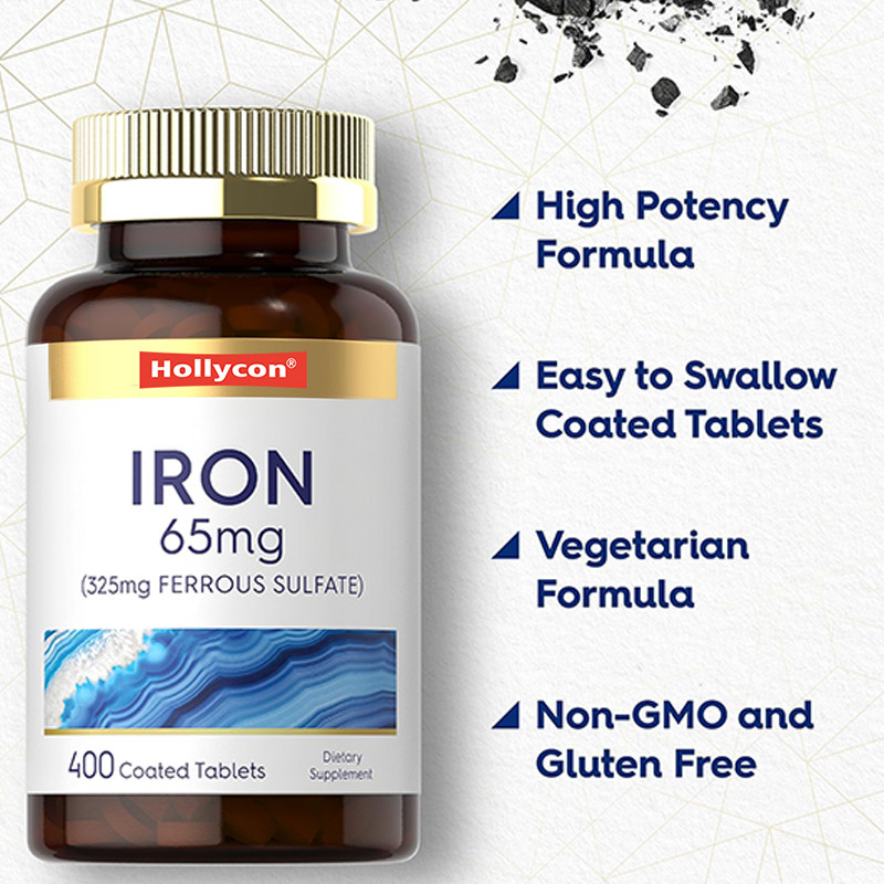 OEM Iron Tablets Iron Ferrous Sulfate 365mg For Red Blood Cell Production