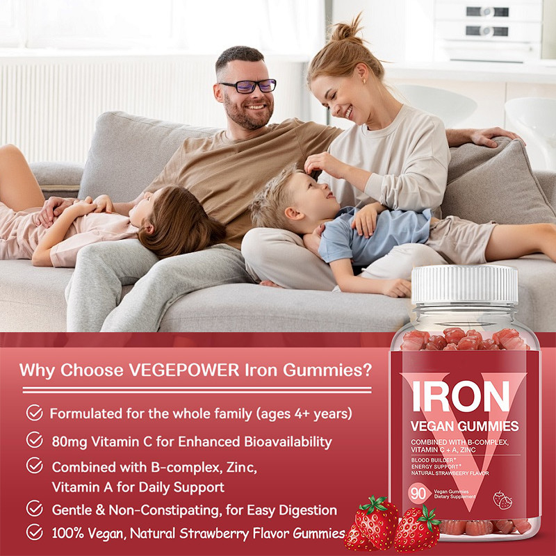 Iron Gummies For Men and Women Iron Vegan Gummies For Red Cell Producte