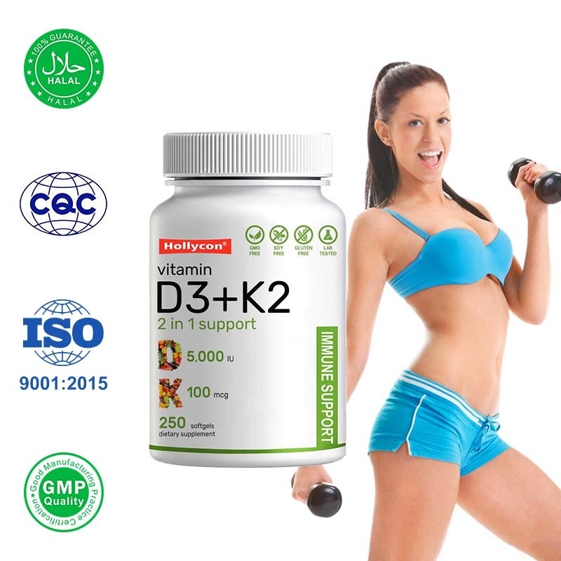 Vitamin D3 K2 Softgels for Immune Heart and Bone Health with Calcium Support