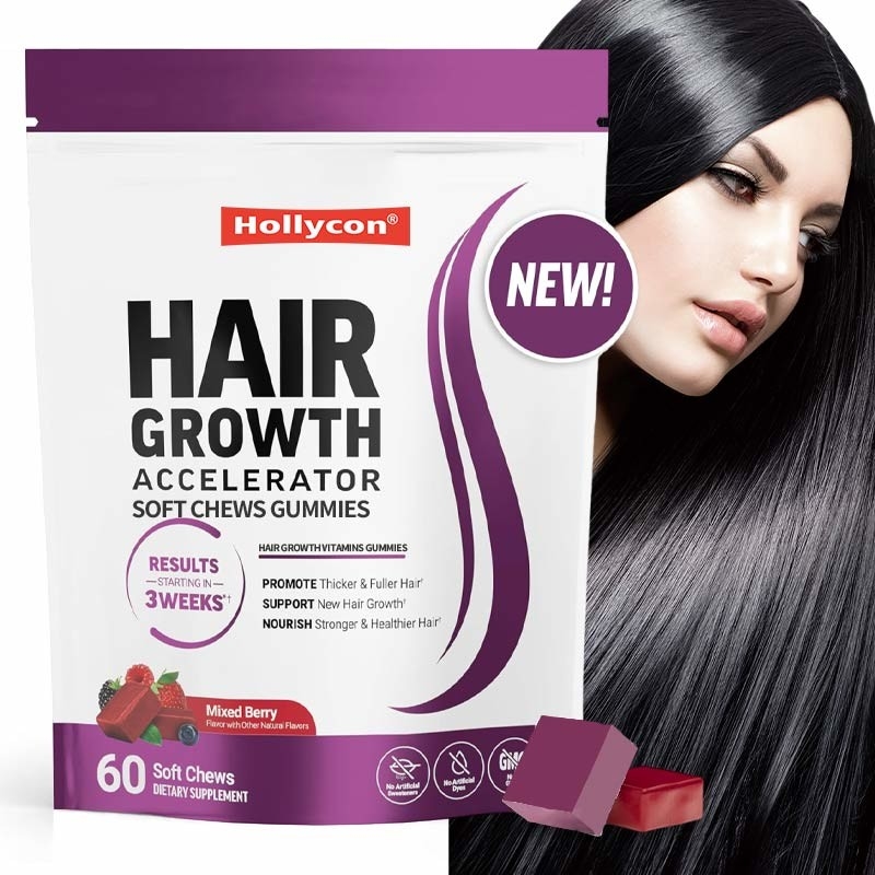 Hair Growth Accelerator Soft Chews Gummies Hair Growth Gummies For Strength Hair