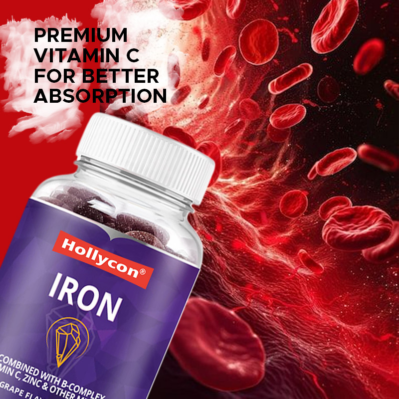 OEM Iron Gummies For Women 250mcg Folic Acid Iron Gummies For Iron Support