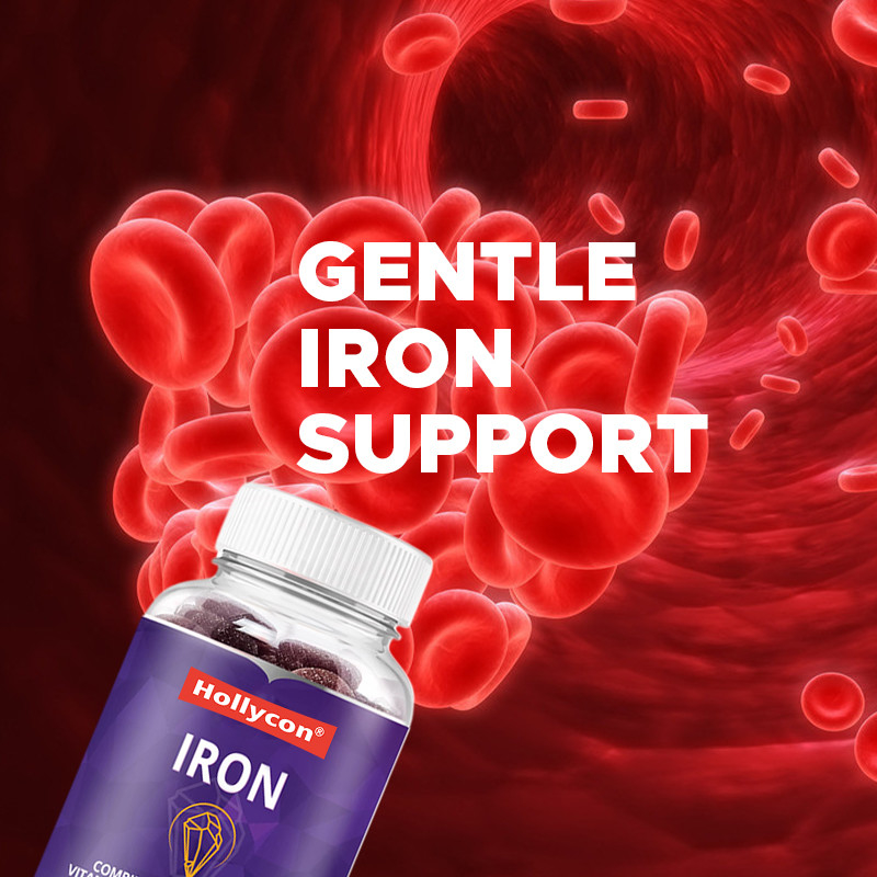 OEM Iron Gummies For Women 250mcg Folic Acid Iron Gummies For Iron Support